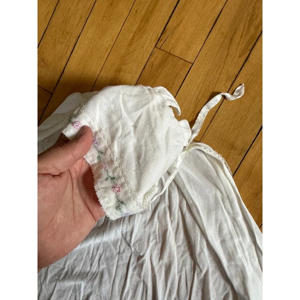 Dapper-Do vintage 50s bunny ears hooded infant blanket lightweight white classic